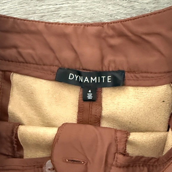 Dynamite Wide-Leg faux leather in Rust Brown - Picture 2 of 3